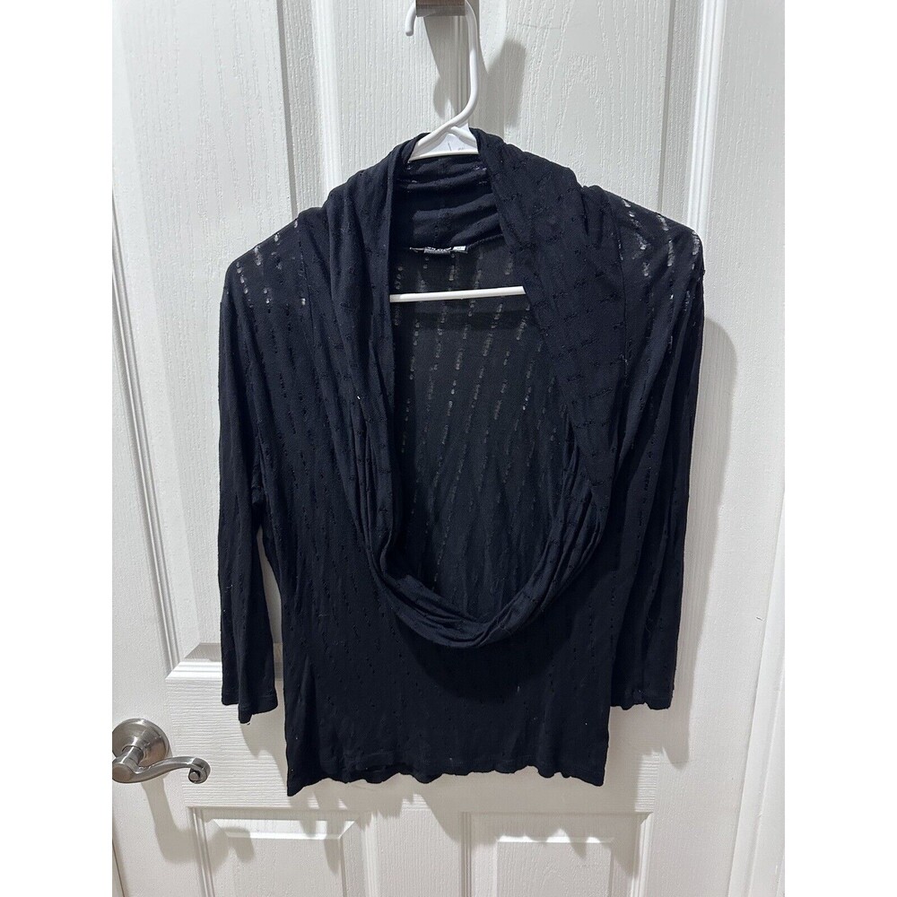 Ronen Chen Women Black Long Sleeve Top 2